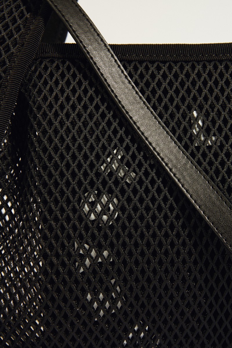Tasche aus Mesh 'Cross Body Bag' Schwarz