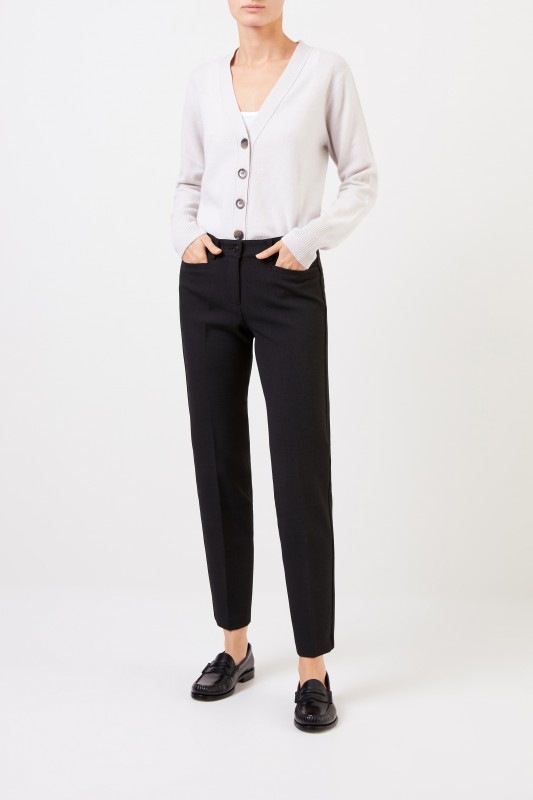 Cambio Hose 'Renira' mit Lurexdetails Anthrazit