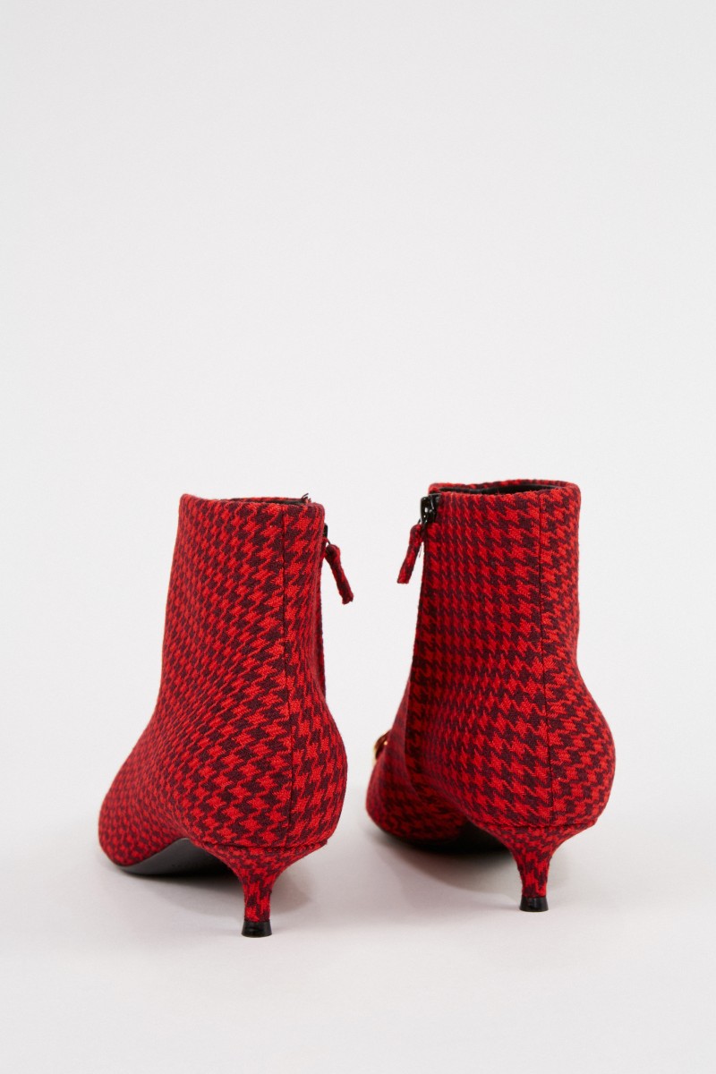 Balenciaga Stiefelette mit Logo Rot/Schwarz
