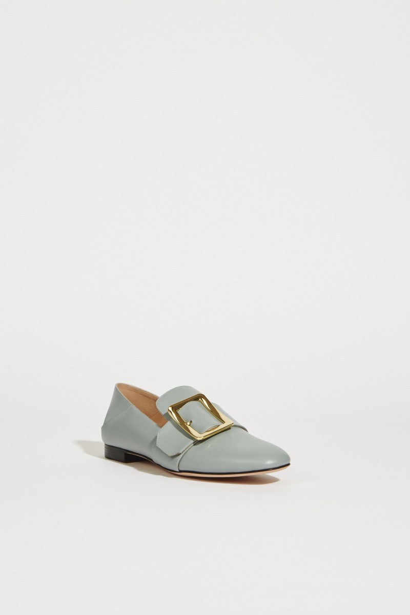 Lederloafer 'Janelle' Taubenblau