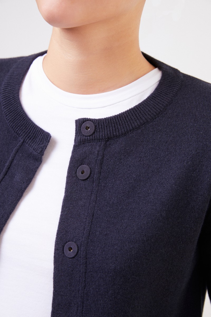 Brunello Cucinelli Cashmere-Cardigan Marineblau