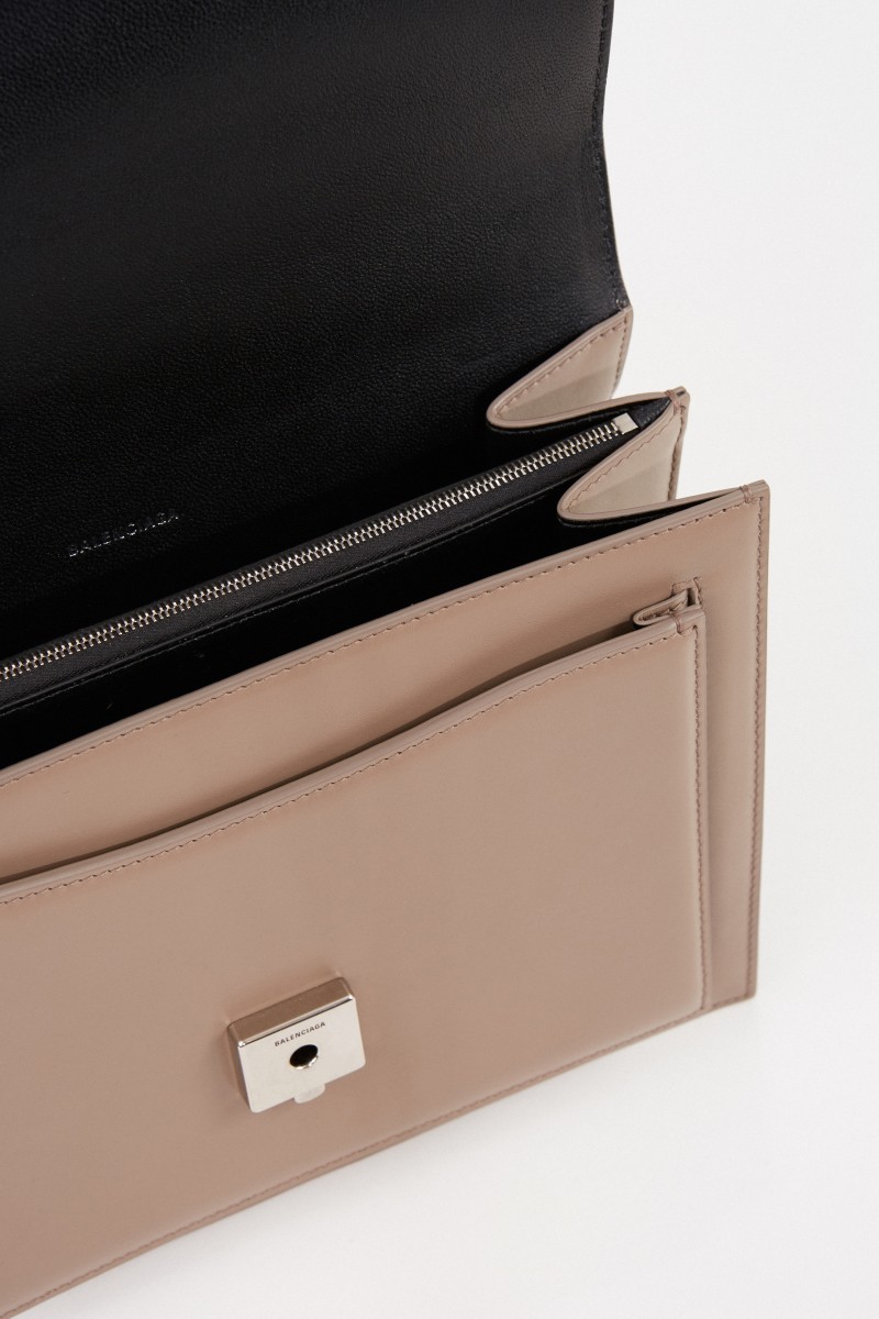 Leder-Tasche 'Sharp S' Beige