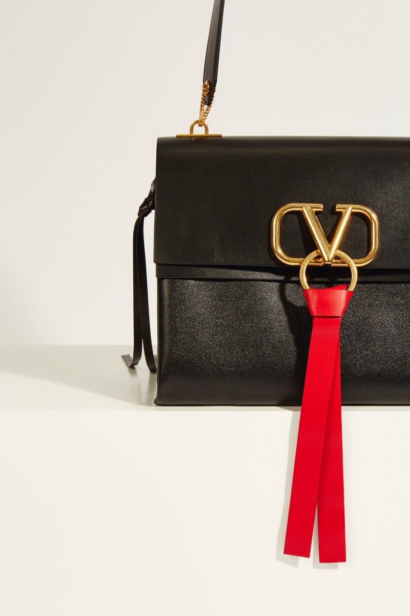 Leder-Tasche 'Vring' Schwarz