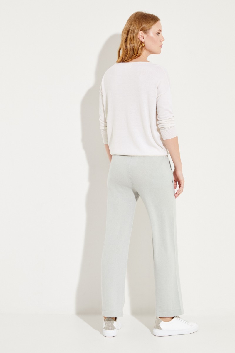 Seiden-Cashmere-Pullover Crème