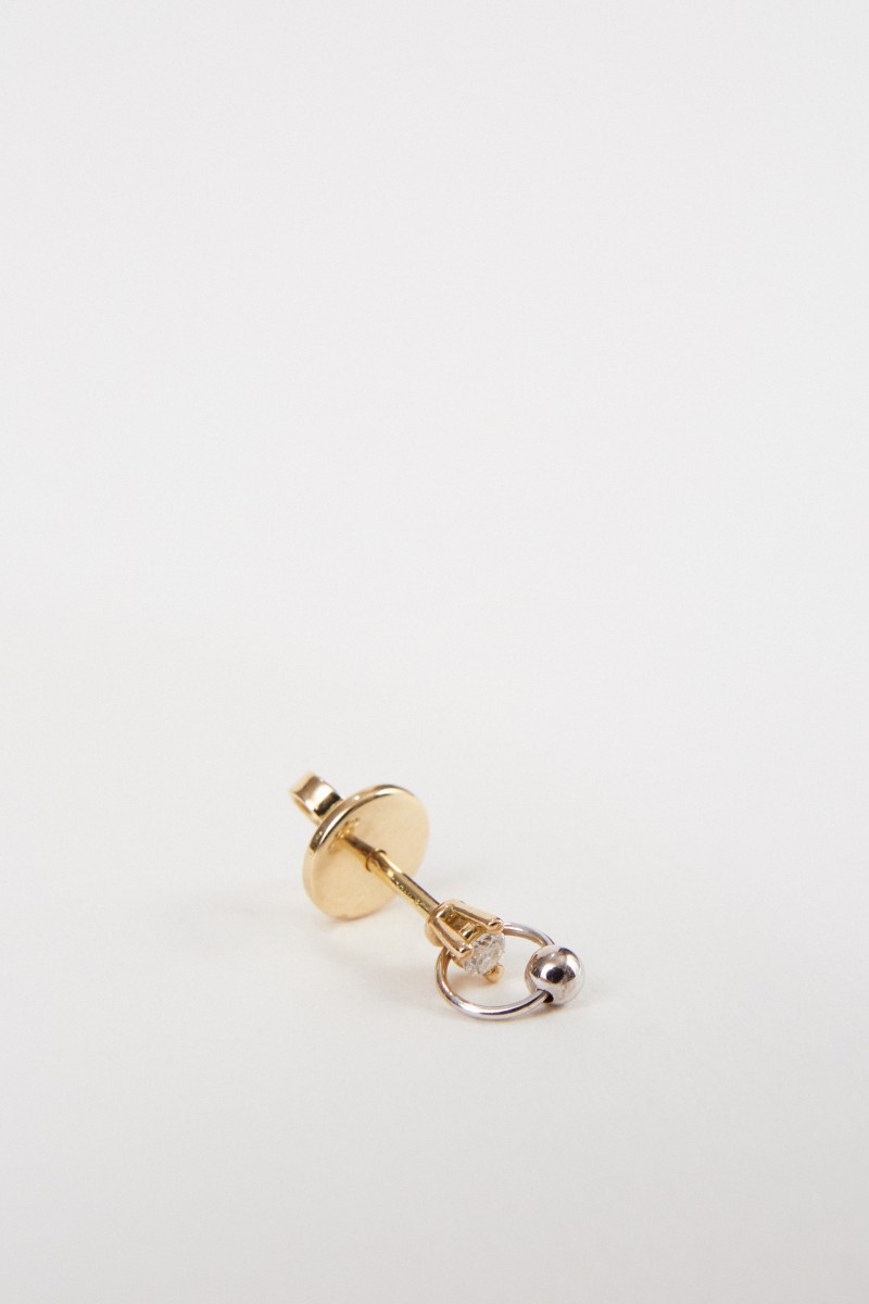 Delfina Delettrez Ohrring 'Two In One' mit Diamant Gold