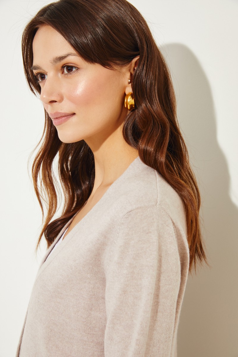Cashmere-Cardigan Beige