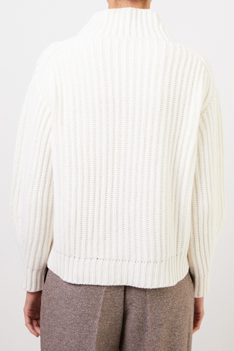 Cashmere-Pullover 'Savrine' mit Turtleneck Ecru
