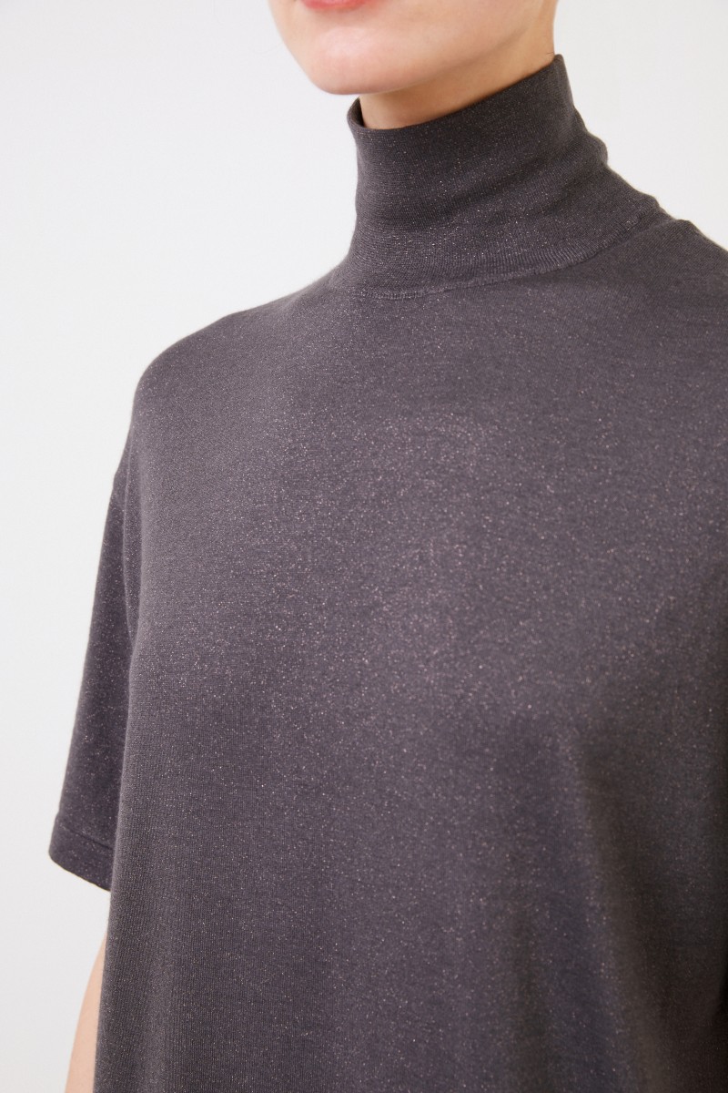 Cashmere-Seiden Strickkleid Grau