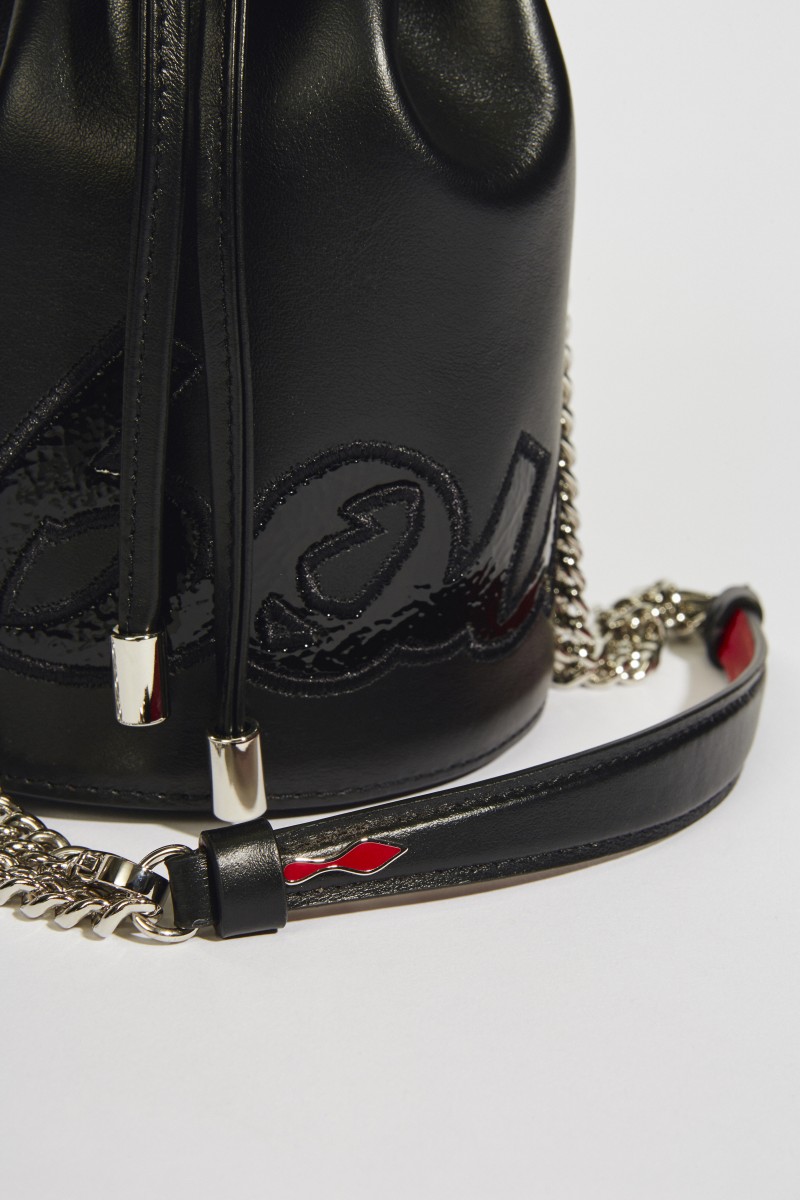 Leder-Beuteltasche 'Marie Jane' Schwarz