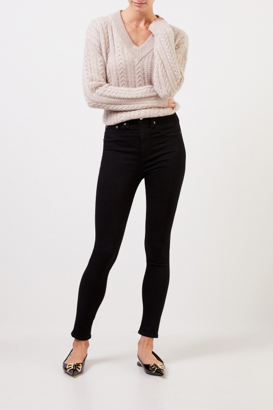 Rag&Bone Highrise-Skinny Jeans Schwarz