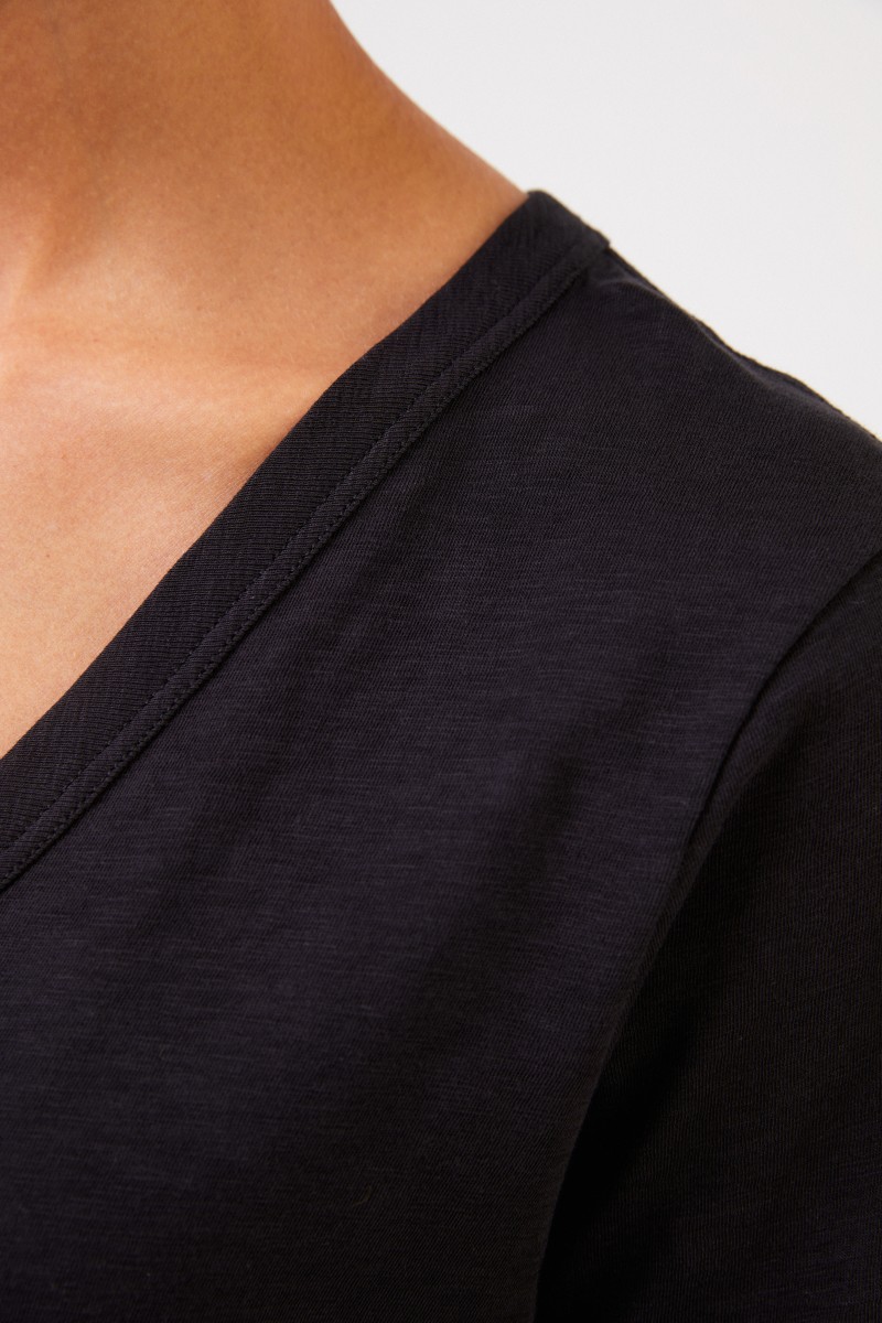 Rag&Bone T-Shirt 'The V' mit V-Neck Schwarz