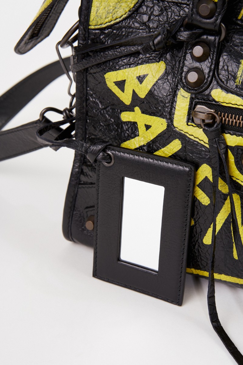 Tasche 'City Bag' mit Graffitti-Details Schwarz/Gelb