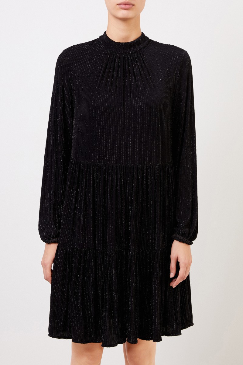 Steffen Schraut Kleid mit Lurexdetails Schwarz