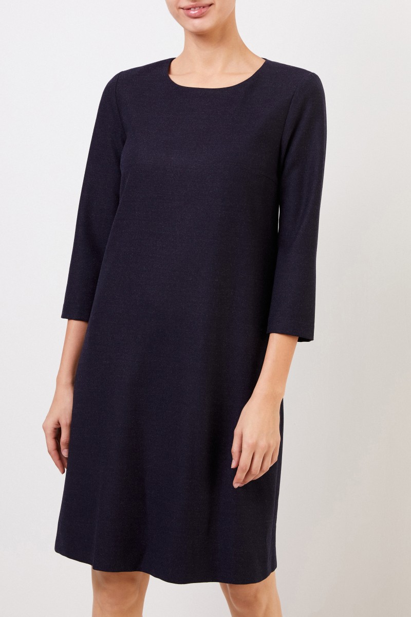 Cappellini Klassisches Woll-Kleid Blau