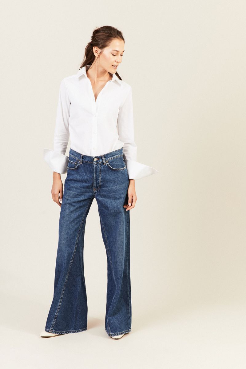 Jeans mit Schlag Blau