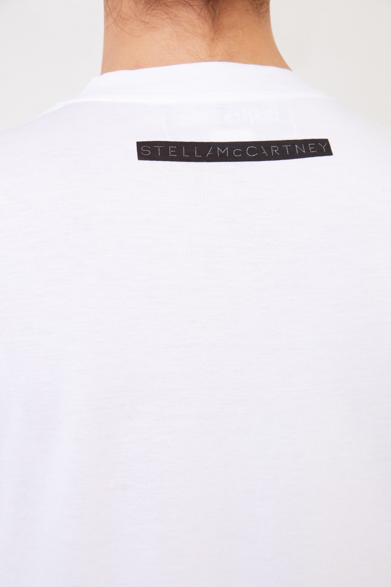 Stella McCartney T-Shirt mit frontaler Applikation Weiß