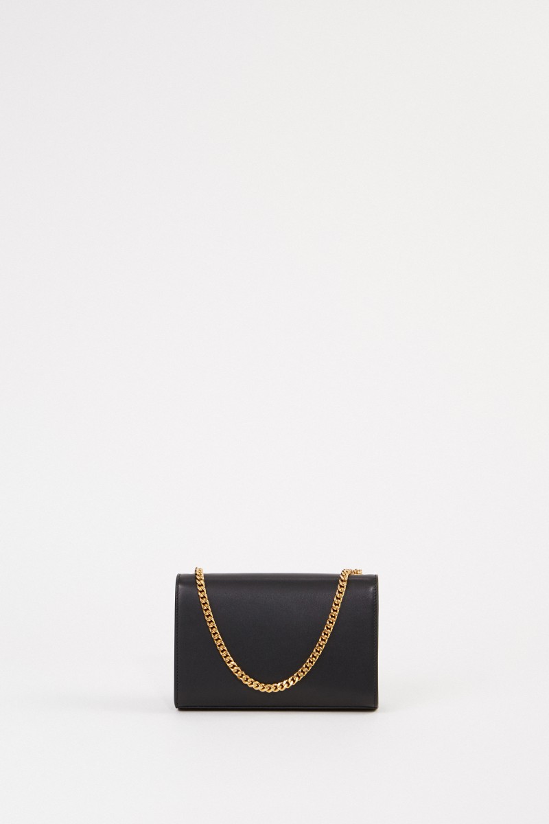 Umhängetasche 'Kate' mit Quastendetail Schwarz/Gold