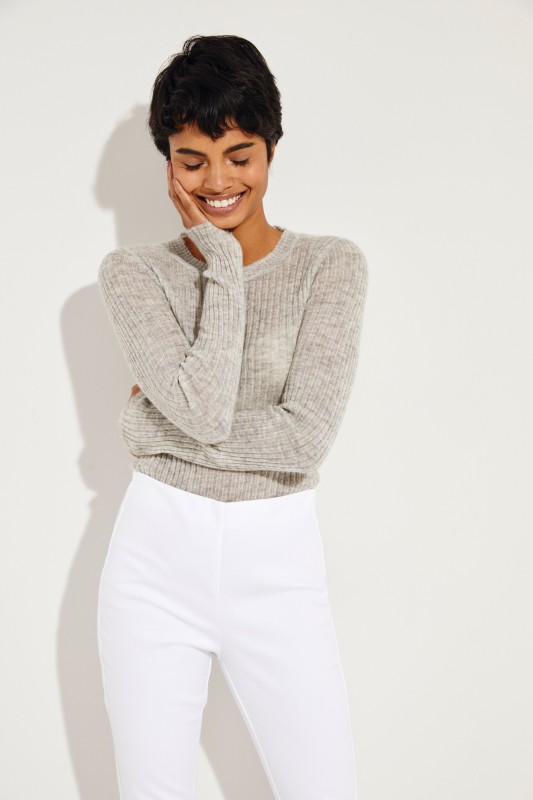 Rippstrickpullover ' Donna' Grau