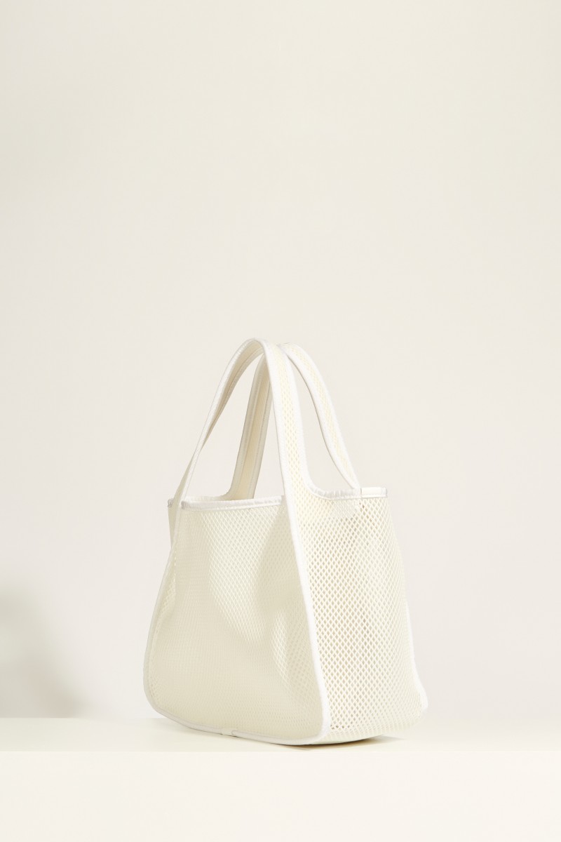 Tasche aus Mesh 'Tote Logo' Weiß