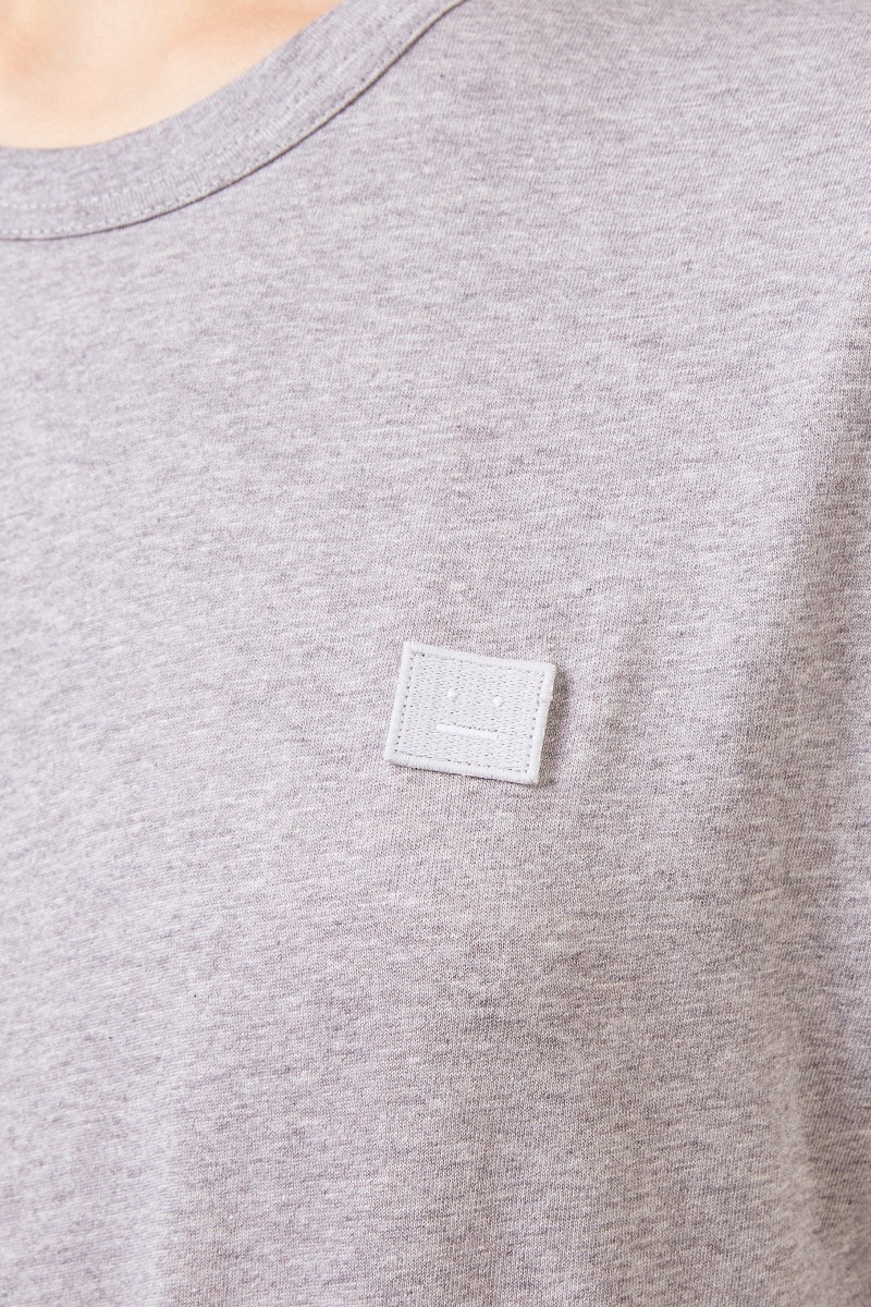 Acne Studios T-Shirt 'Nash Face' Grau