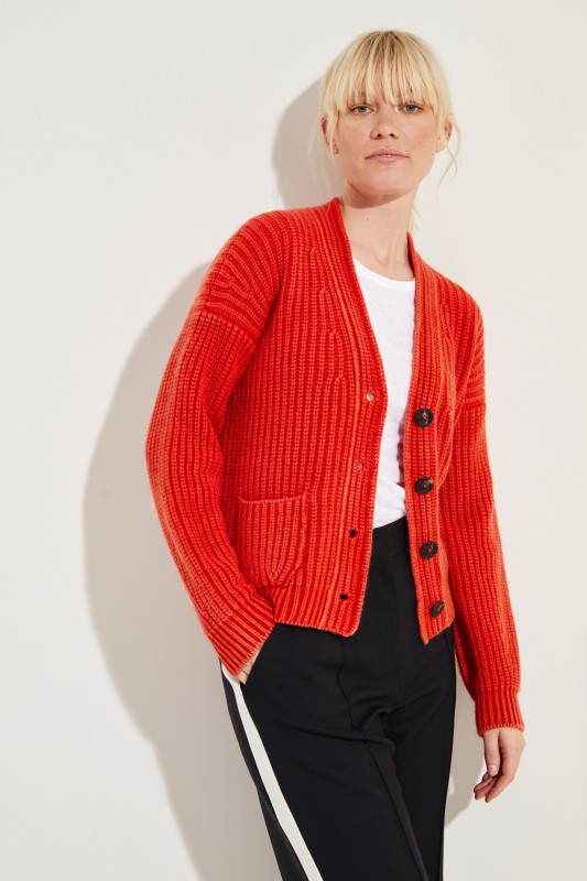 Cashmere-Cardigan 'Maxine' Rot