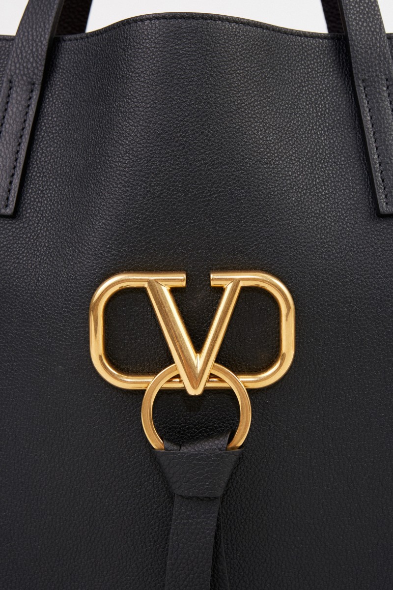 Shopper mit Logo Schwarz