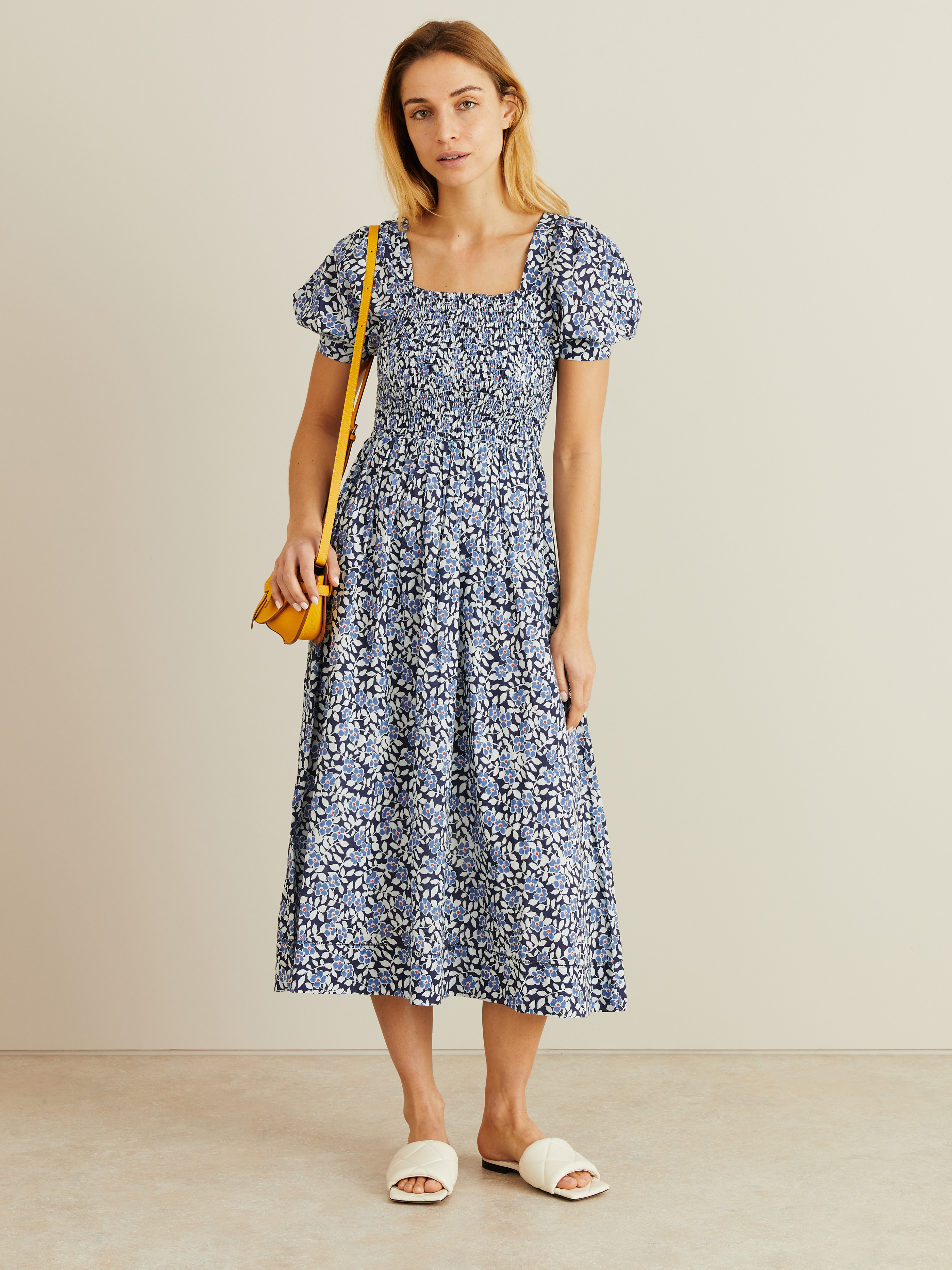 floral dress blue