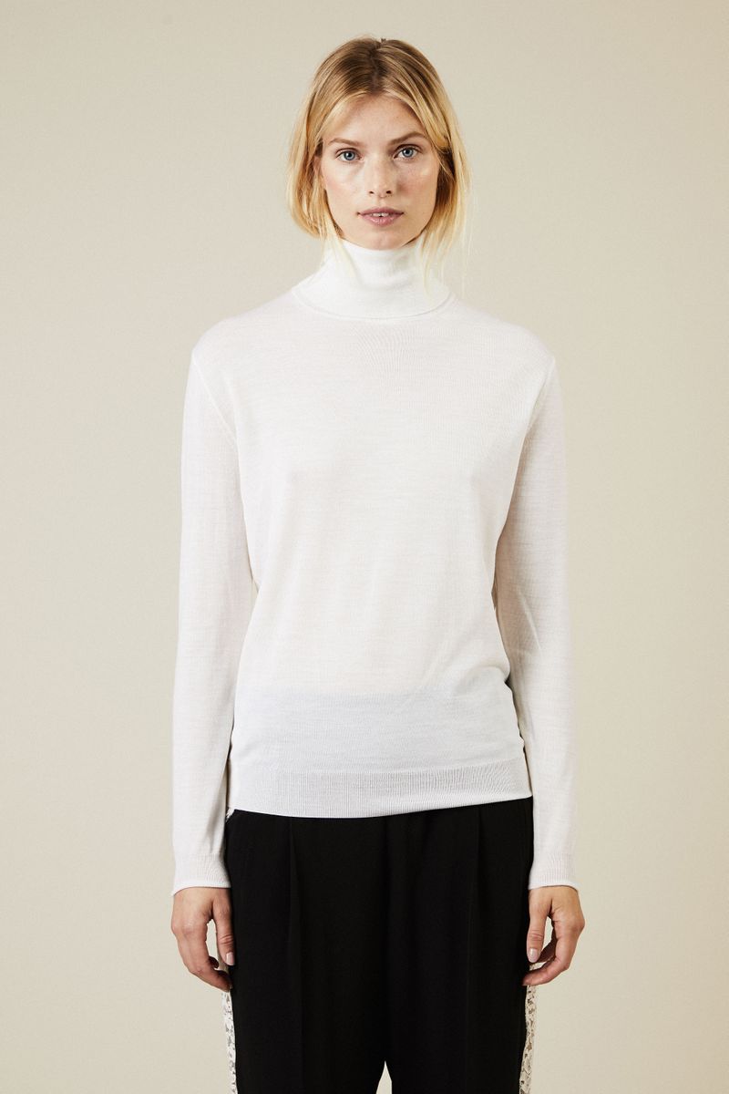 Rollkragenpullover Créme