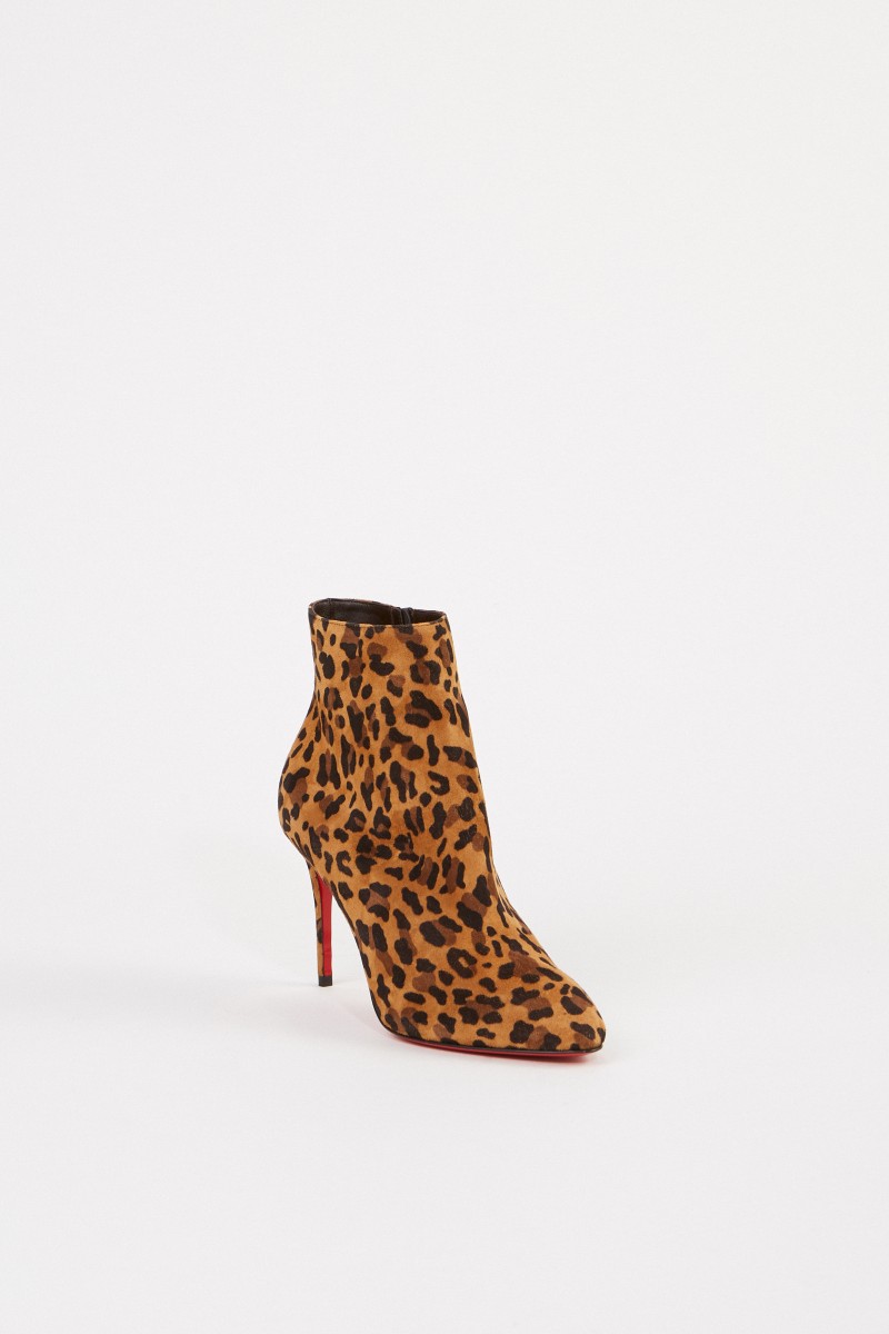 Christian Louboutin Ankle Boots 'Eloise Booty 85' Caramel/Multi