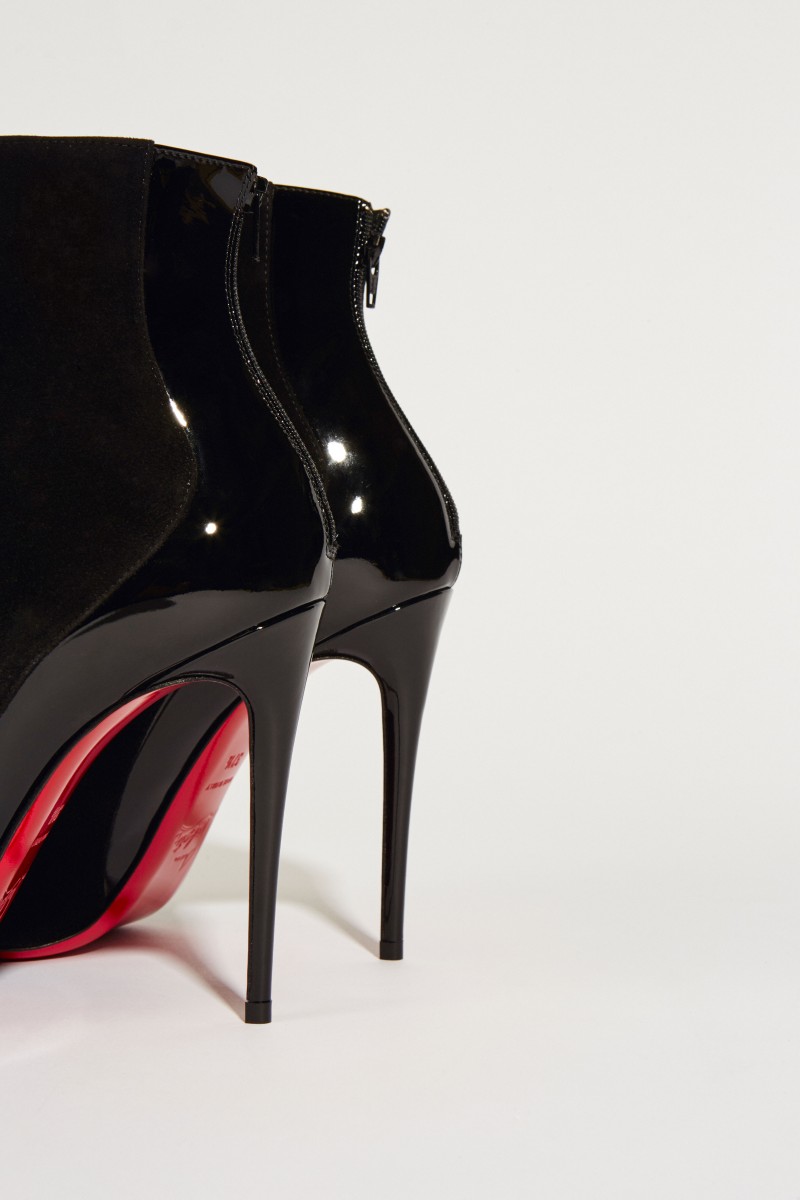 Veloursleder-Stiefelette 'Delicotte' Schwarz