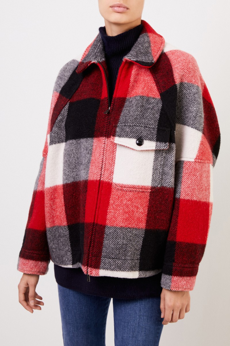 Woolrich Woll-Jacke 'Buffalo' mit Karomuster Rot/Multi