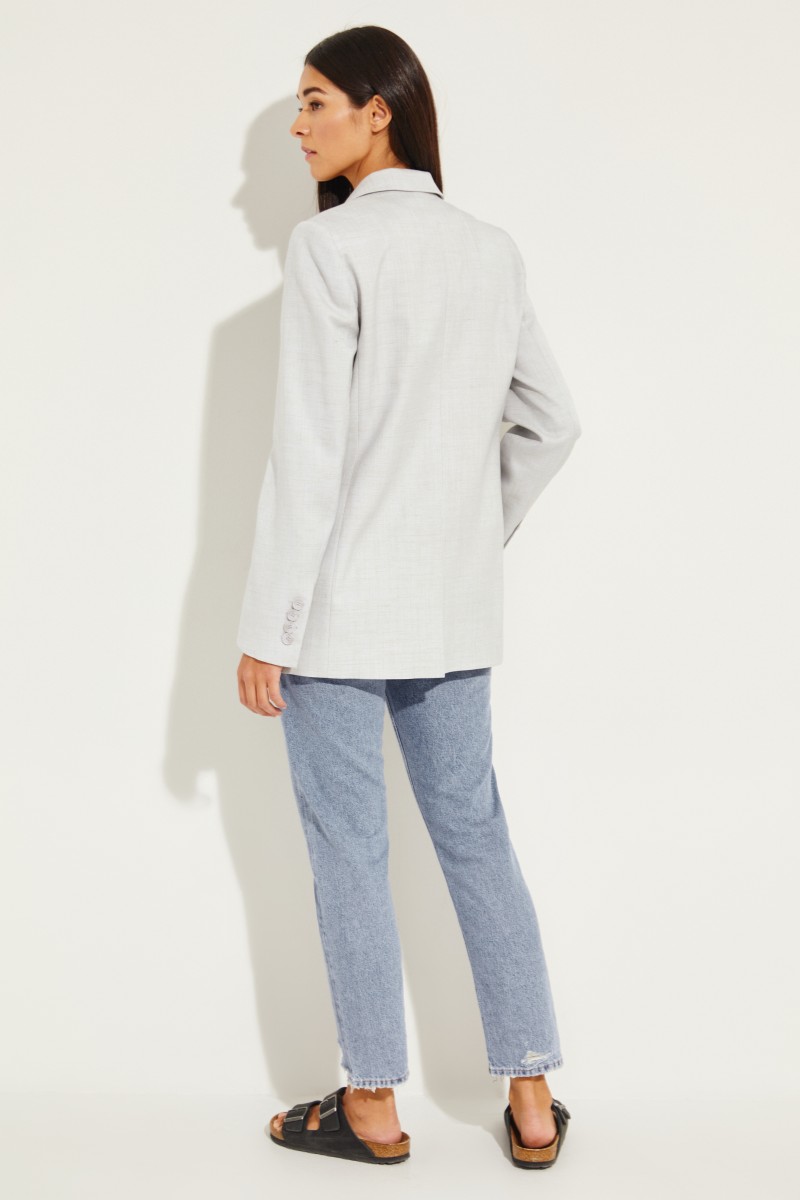 Taillierter Blazer Hellblau