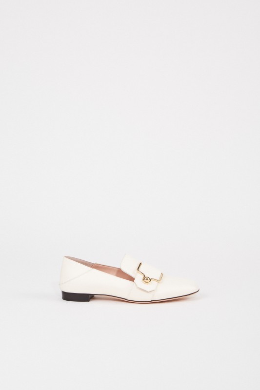 Bally Lederloafer 'Maelle' mit Schnalle Crème