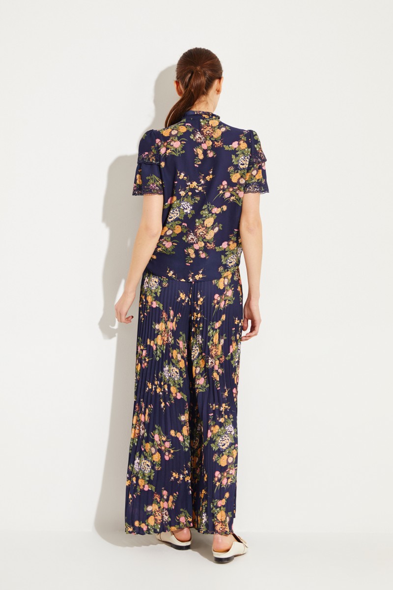 Bluse mit Print Blau/Multi