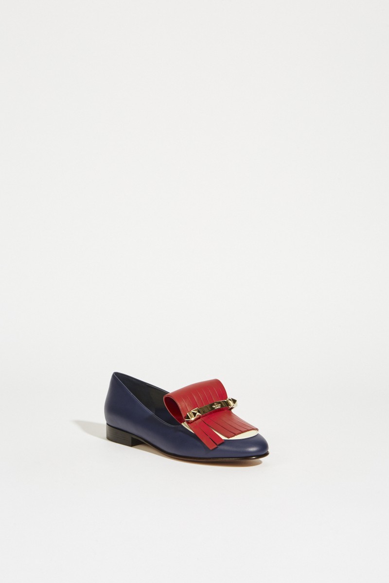 Tricolor Leder-Loafer Multi