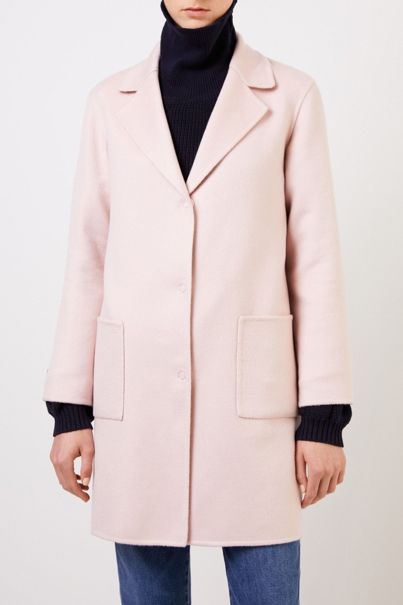 Manzoni 24 Klassischer Cashmere-Mantel Rosé