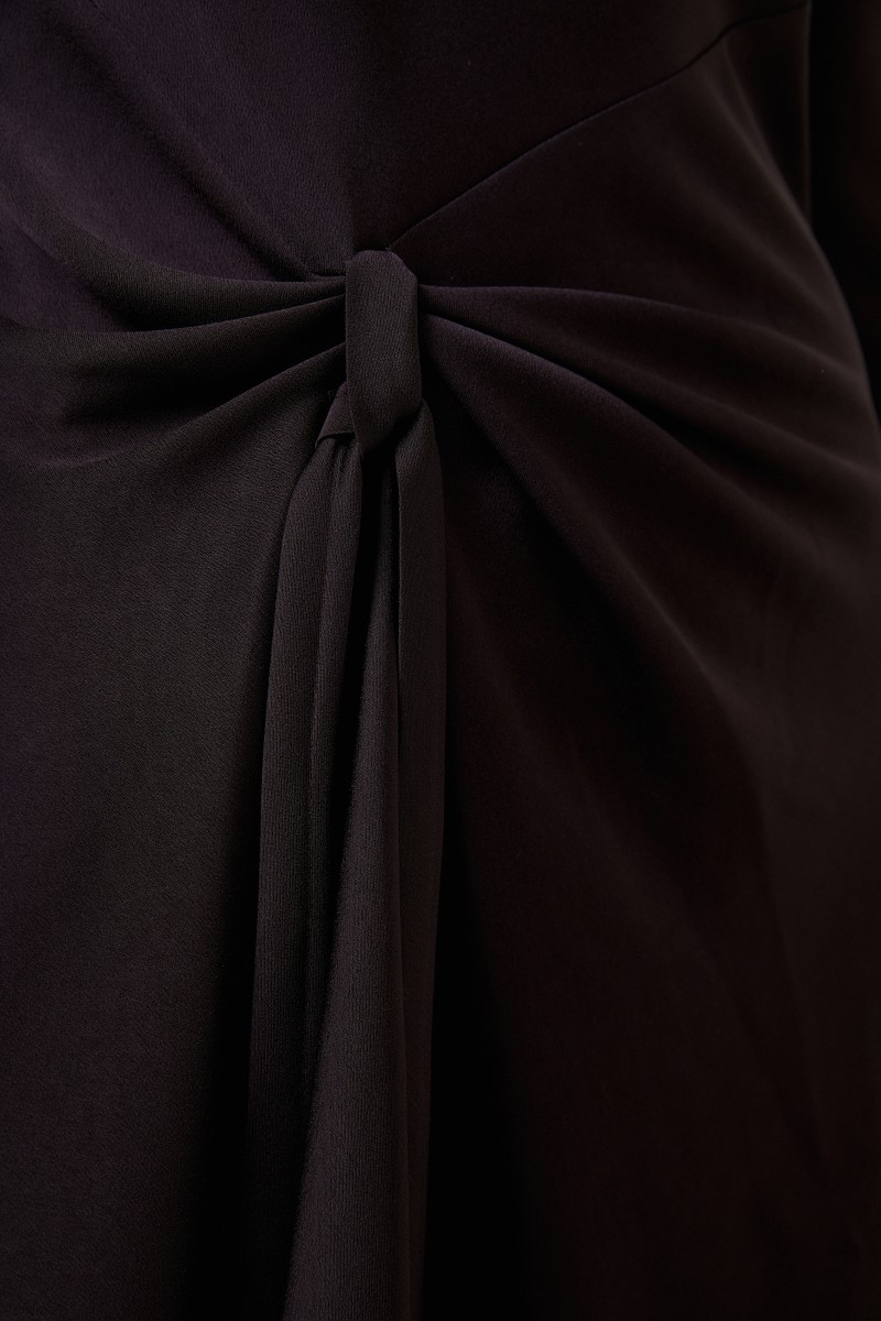 Chloé Satinkleid mit dem Knoten-Detail Schwarz