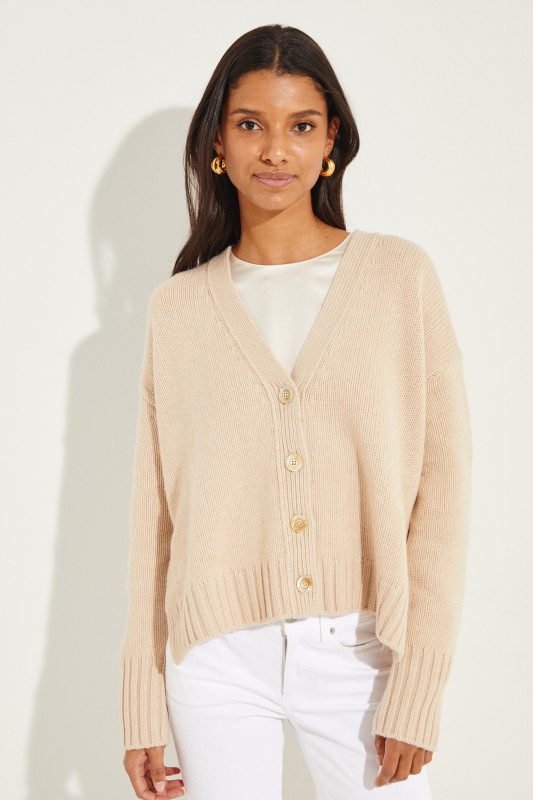 Cashmere-Cardigan 'Celeste' Beige