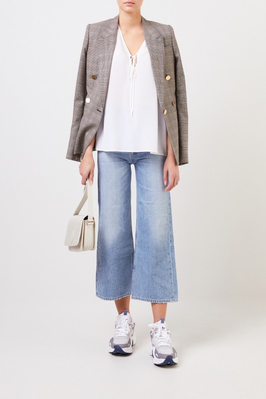 Stella McCartney Seiden-Top 'Mollymook' Weiß
