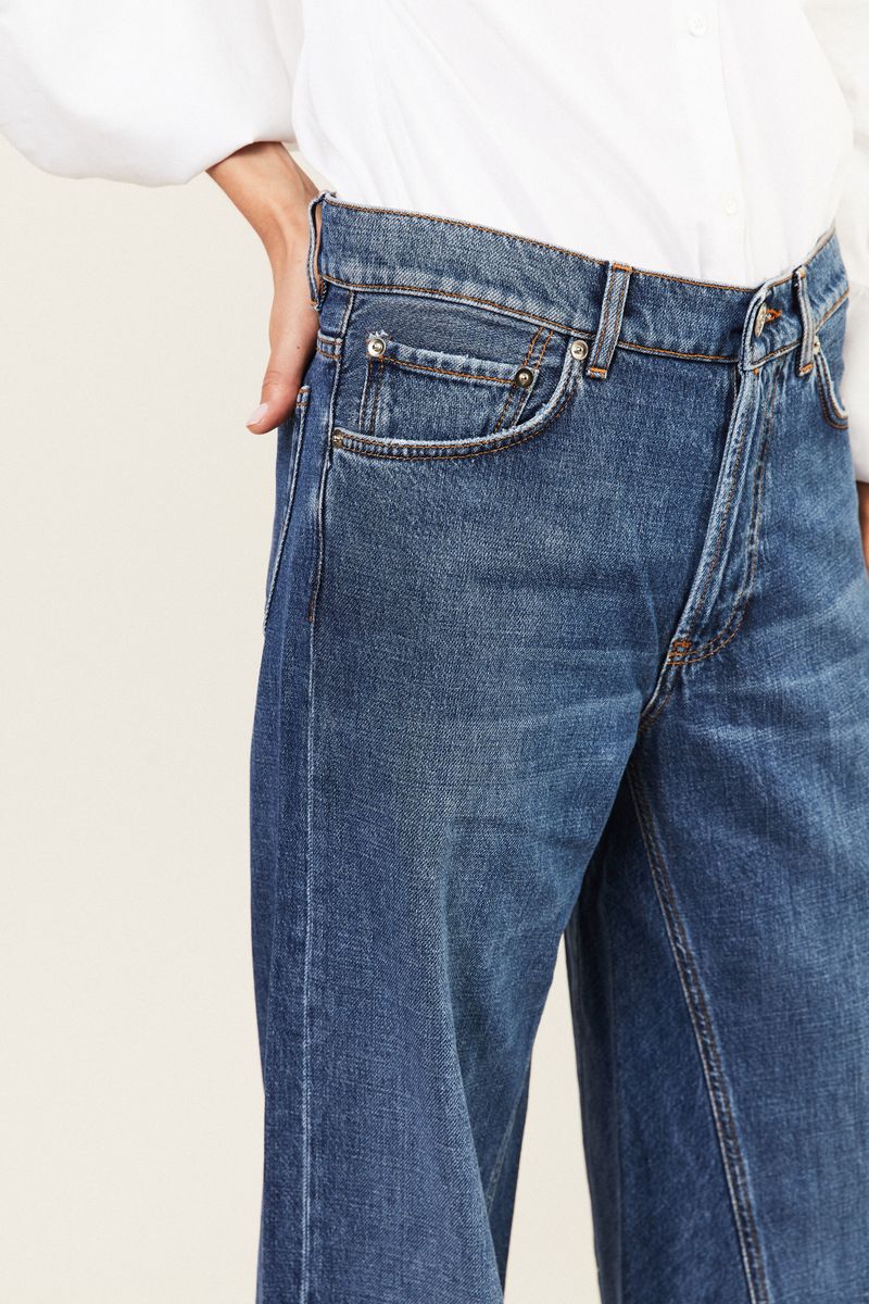 Jeans mit Schlag Blau