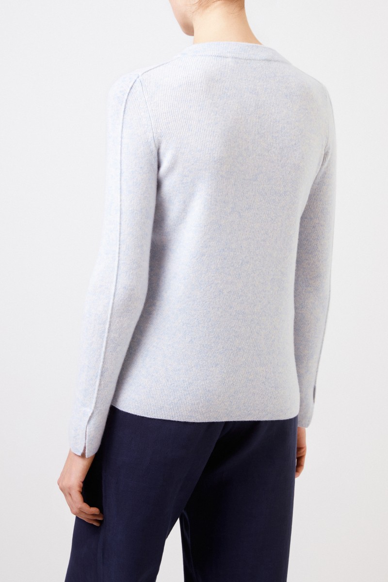 Iris von Arnim Cashmere-Seiden Pullover 'Talitha' Hellblau