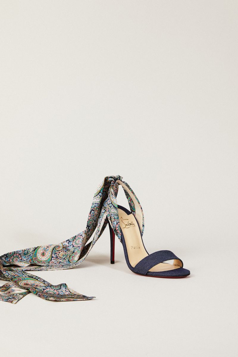 Sandale 'Du Desert' mit Bindedetail Denim