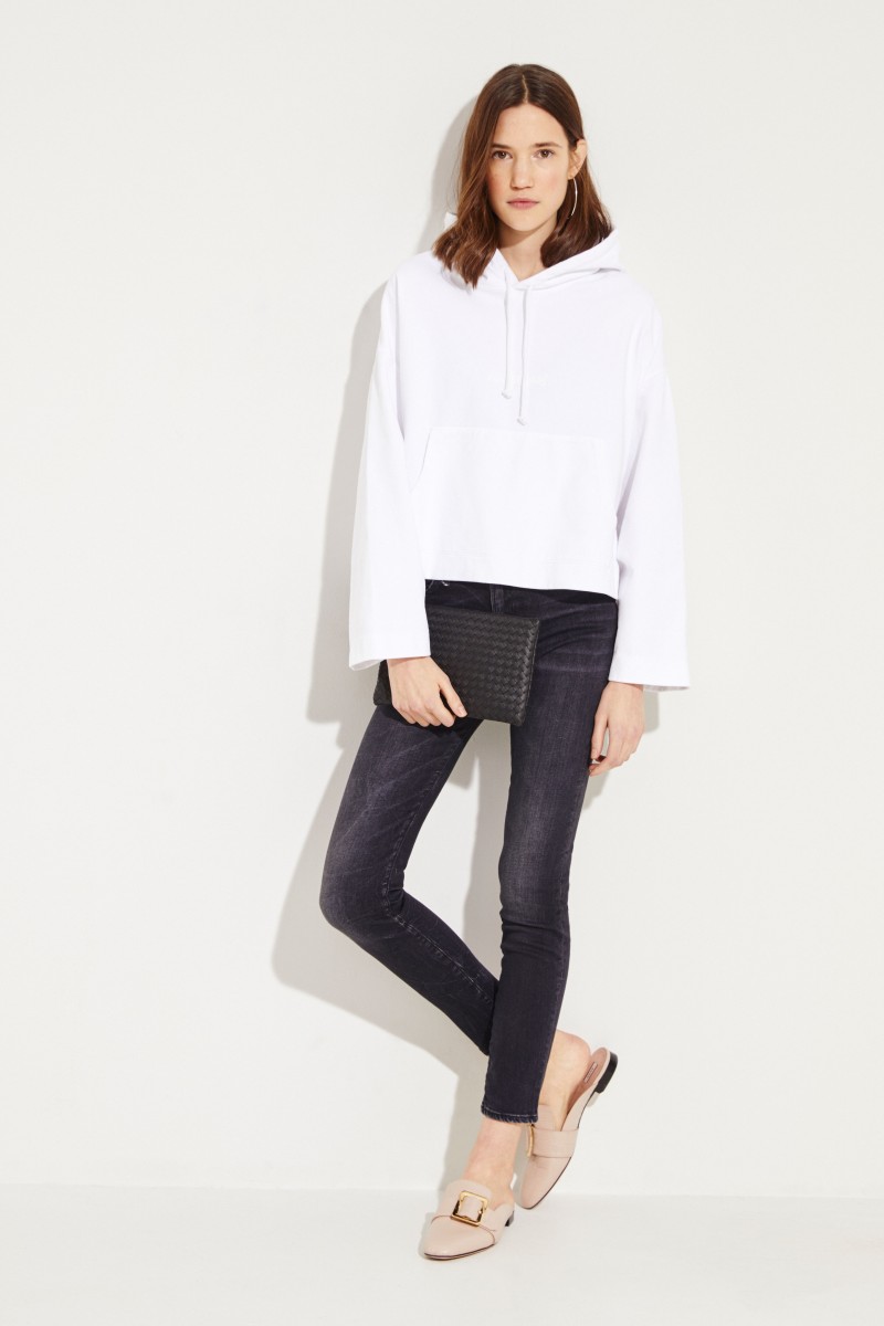Kapuzen-Sweatshirt 'Joghy Emboss' Weiß