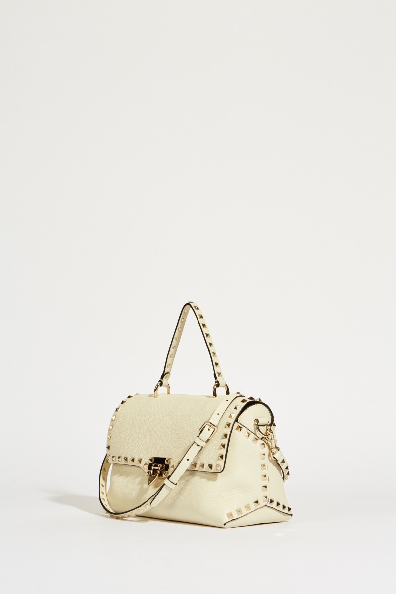 Handtasche 'Rockstuds' mit Nieten Crèmeweiß