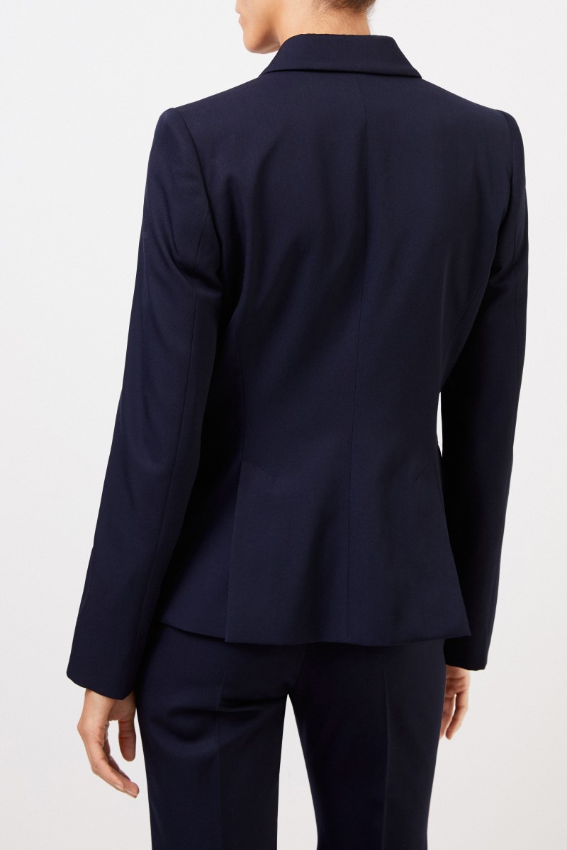 Stella McCartney Woll-Blazer mit Knöpfen Marineblau