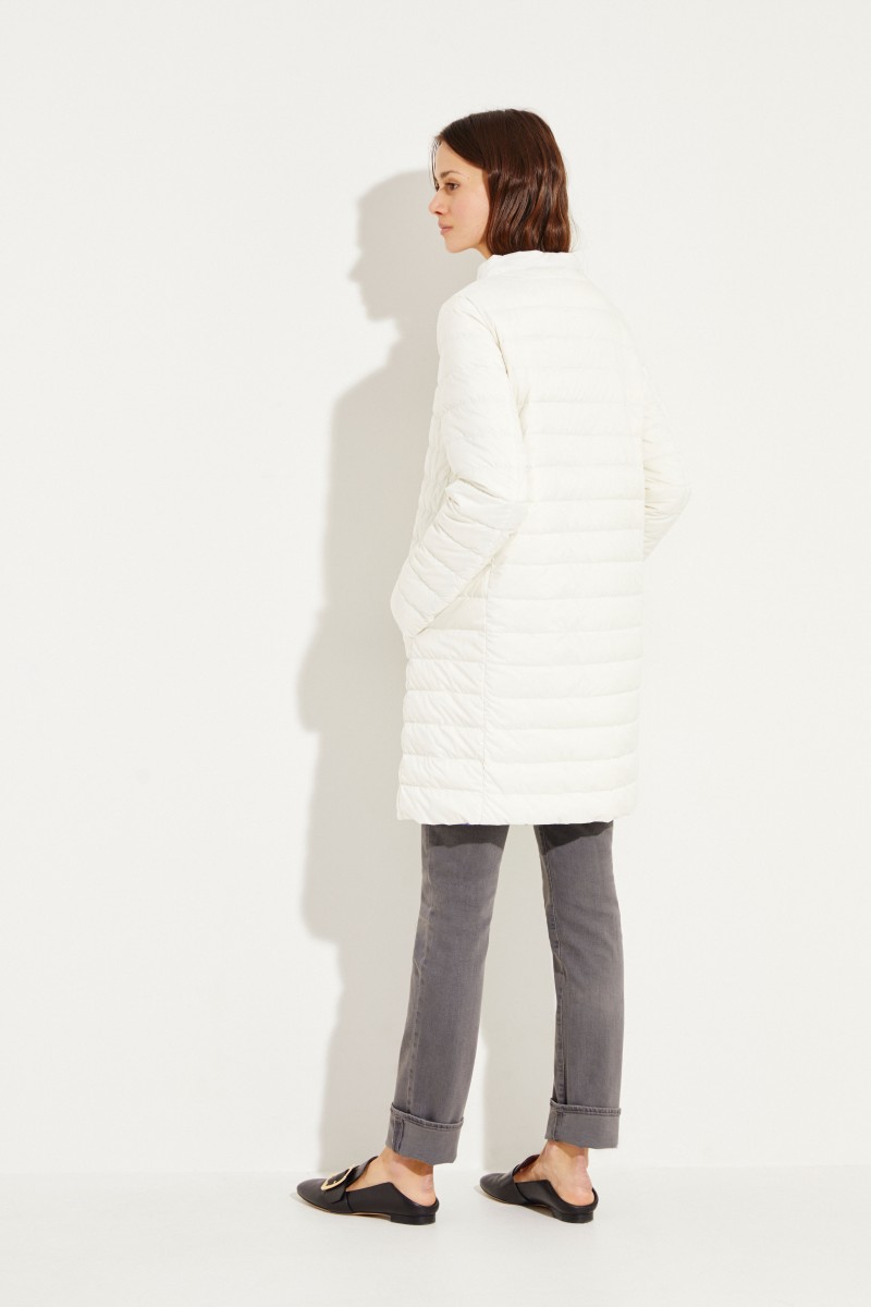 Wendbare Daunenjacke Weiß/Blau