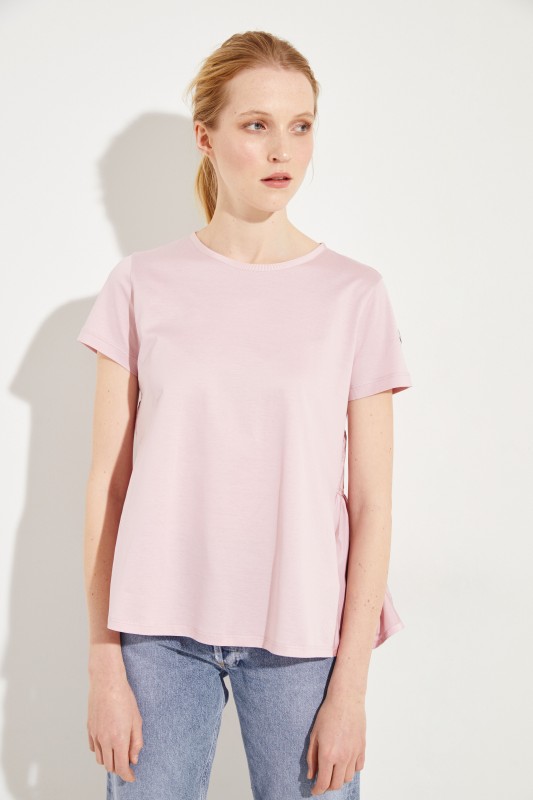 Baumwoll-Shirt mit rückseitigem Detail Rosé