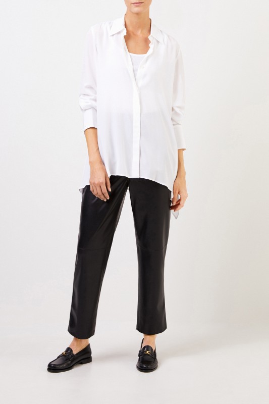 Stella McCartney Klassische Seidenbluse Weiß