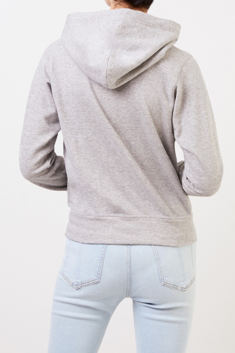 Hoodie mit Herz-Emblem Grau