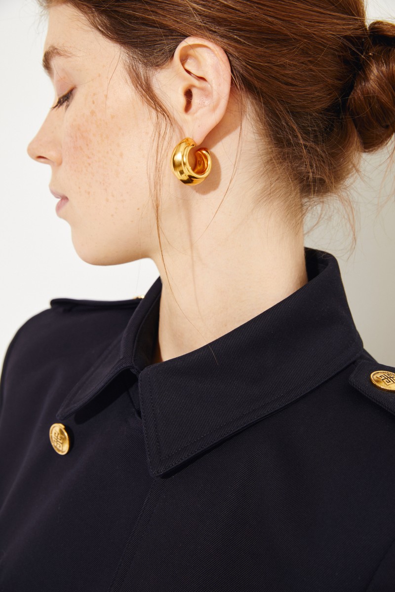 Givenchy Baumwoll-Trenchcoat mit Logo-Knöpfe Blau